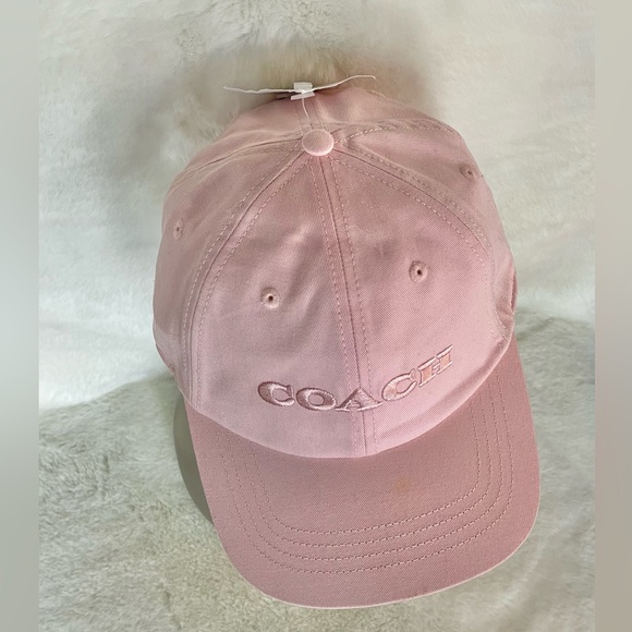 New with tags COACH HAT PINK w/embroidered COACH ( logo) adjustable back #coach - Picture 8 of 14